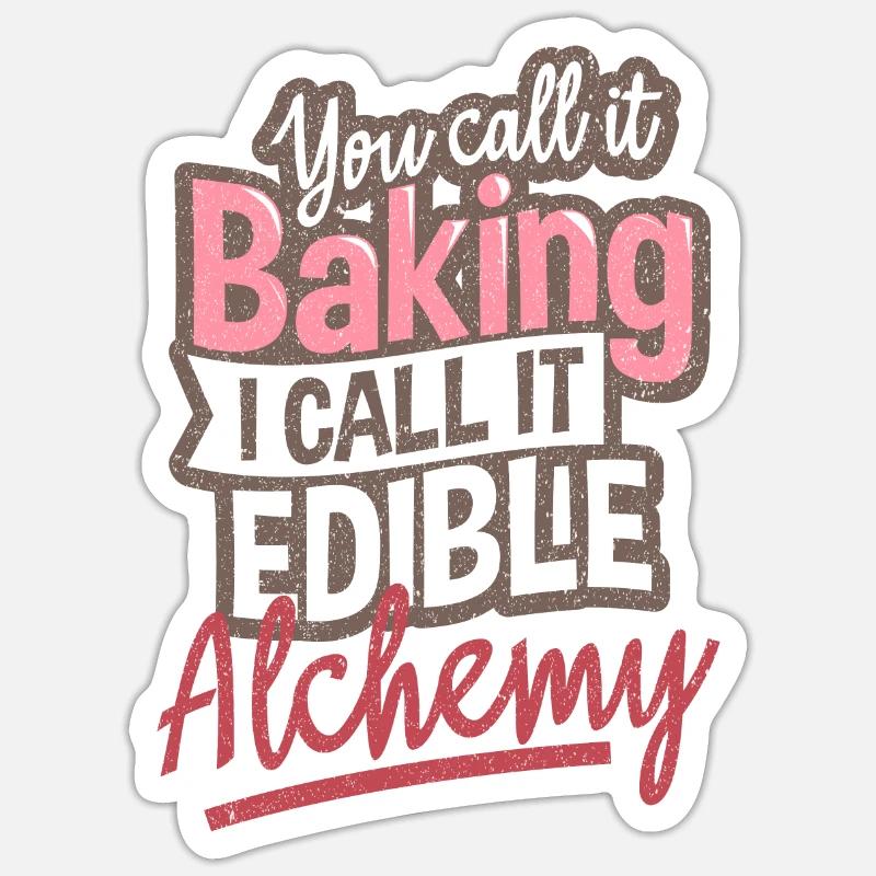 Bake the baker - Sticker size S (10 x 10 cm) - white matte