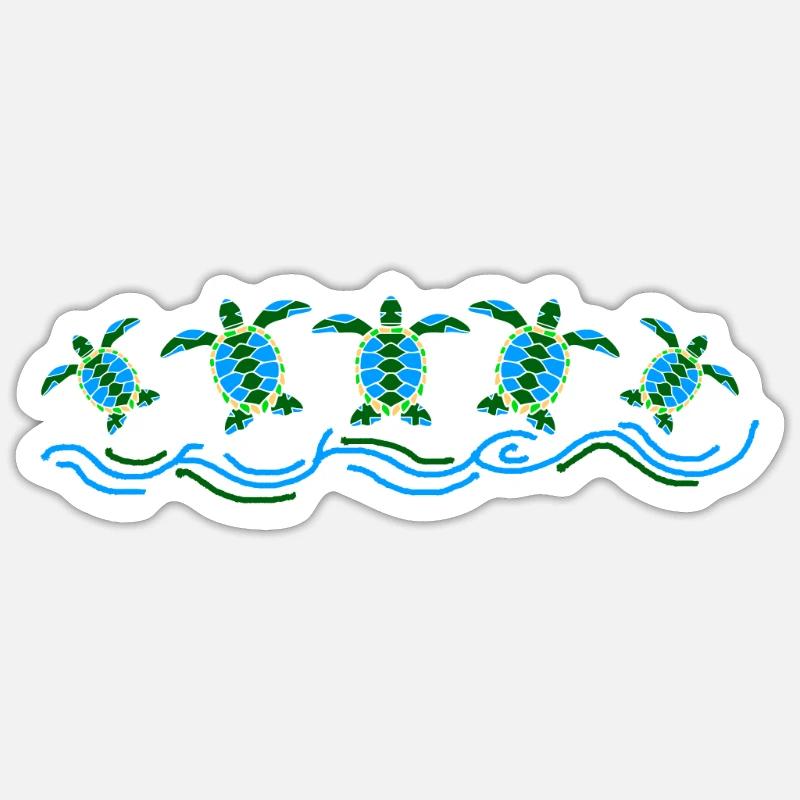 turtle - Sticker size S (10 x 10 cm) - white matte