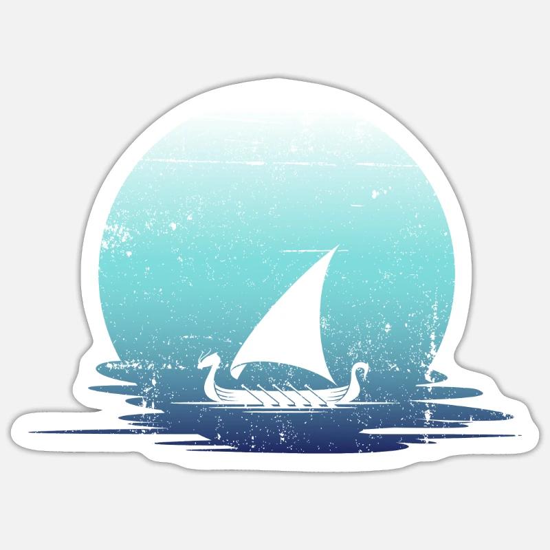 Wikinger - Sticker Größe S (10 x 10 cm) - Mattweiß