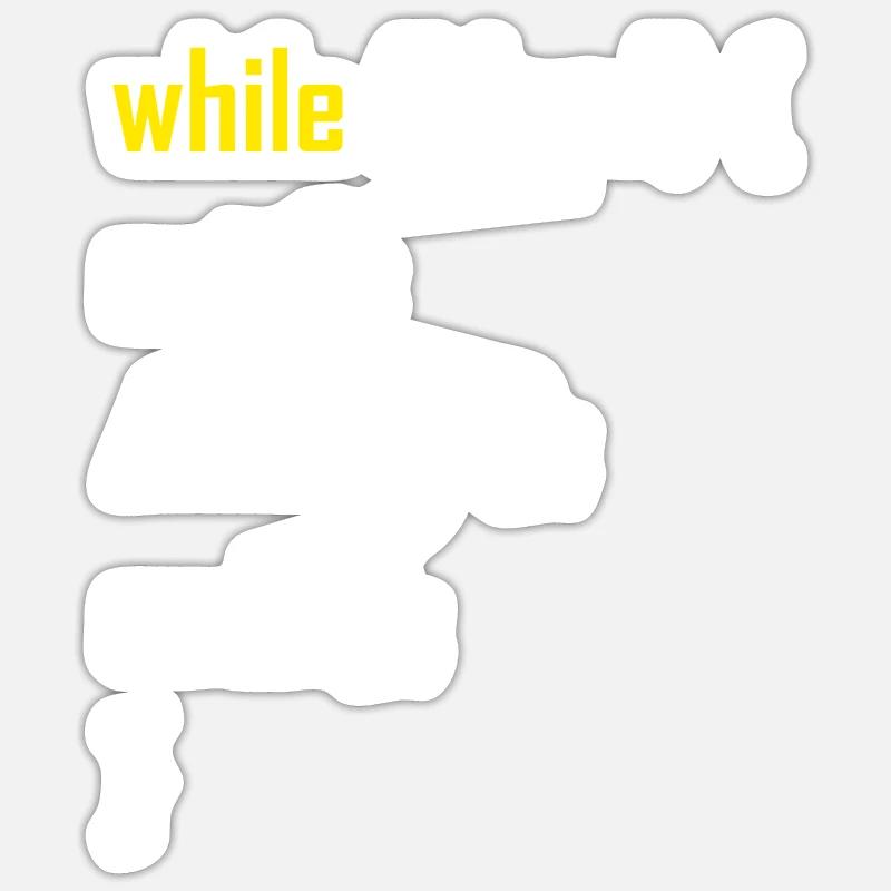 Cadeau de programmation programmeur - Sticker taille S (10 x 10 cm) - blanc mat