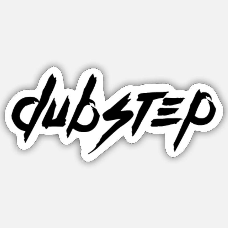 dubstep - Sticker taille S (10 x 10 cm) - blanc mat