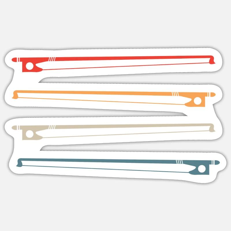 violoncelle - Sticker taille S (10 x 10 cm) - blanc mat