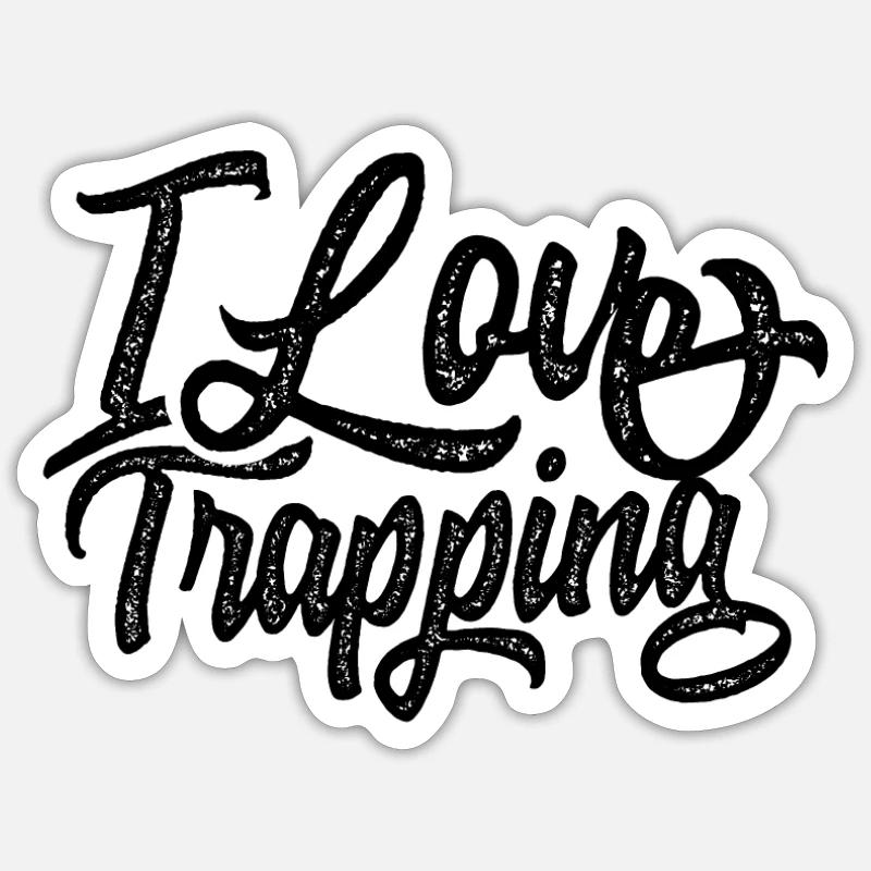 Équipe de chasse Trapper Trap Trapper Sticker taille S (10 x 10 cm)