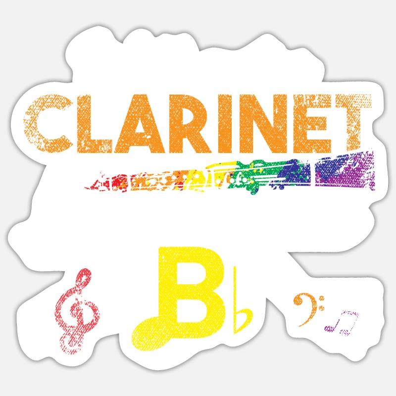 Orchestre de clarinettes - Sticker taille S (10 x 10 cm) - blanc mat
