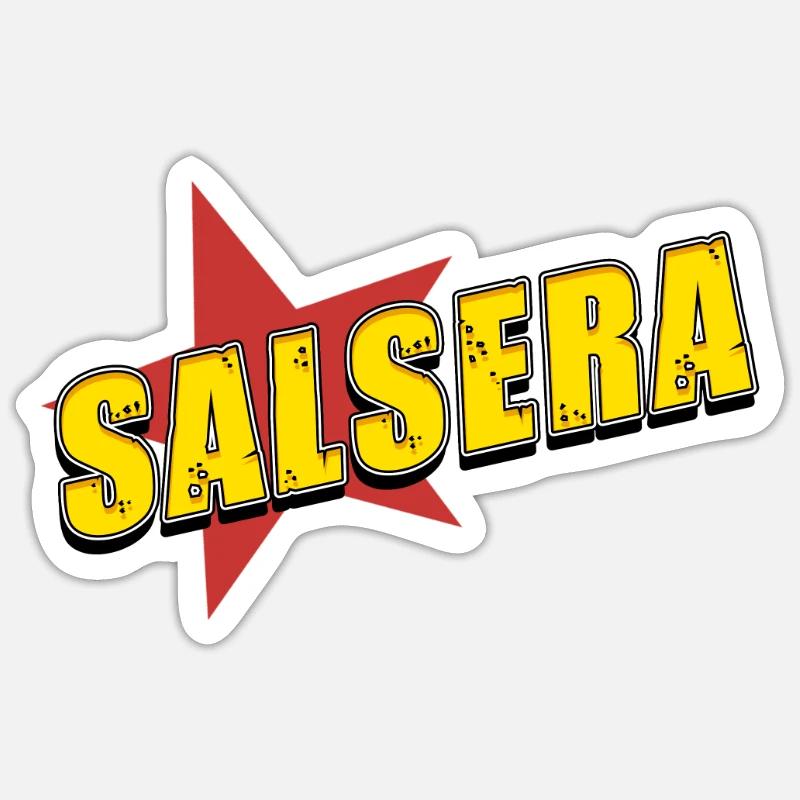 Salsa - Sticker Größe S (10 x 10 cm) - Mattweiß