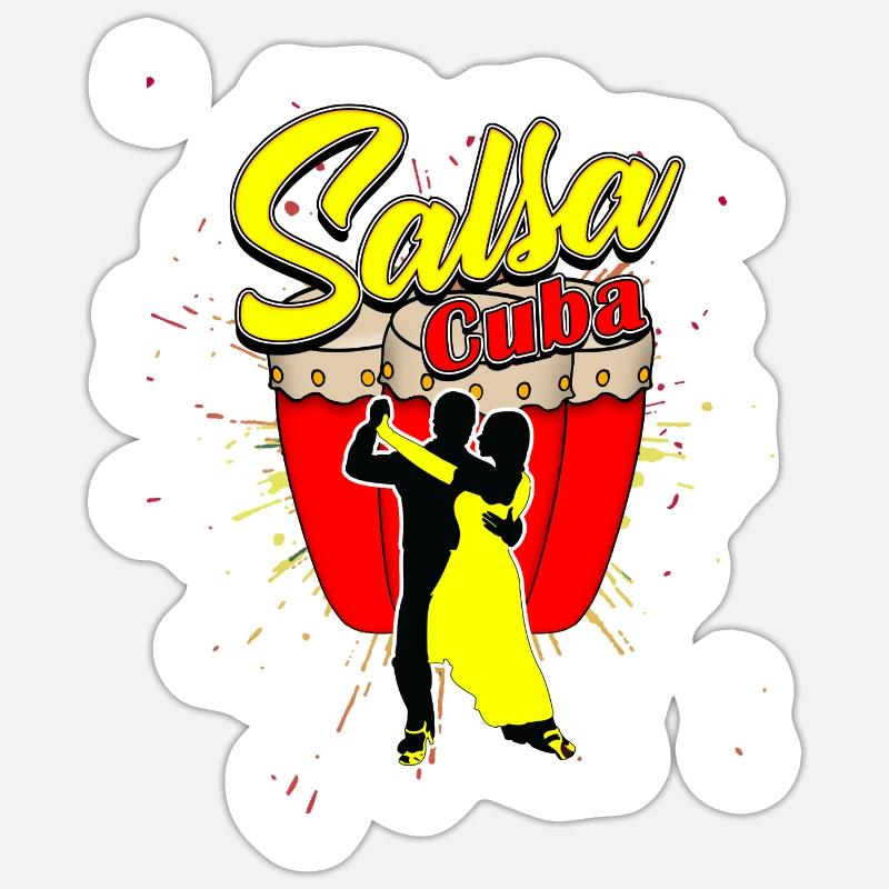 salsa - Sticker taille S (10 x 10 cm) - blanc mat