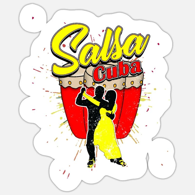 salsa - Sticker taille S (10 x 10 cm) - blanc mat