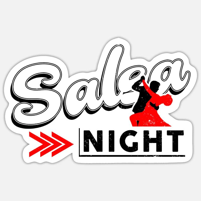 salsa - Sticker taille S (10 x 10 cm) - blanc mat