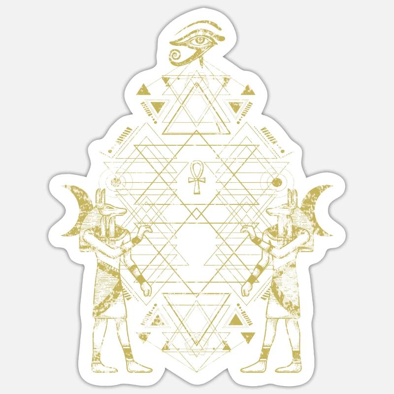 Egitto Egiziani - Sticker formato S (10 x 10 cm) - bianco opaco
