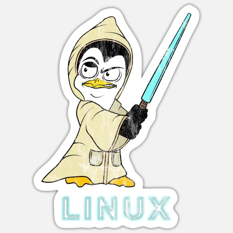 Nerd Linux Informatiker Linux Software Entwickler Sticker Größe S (10 x 10 cm)