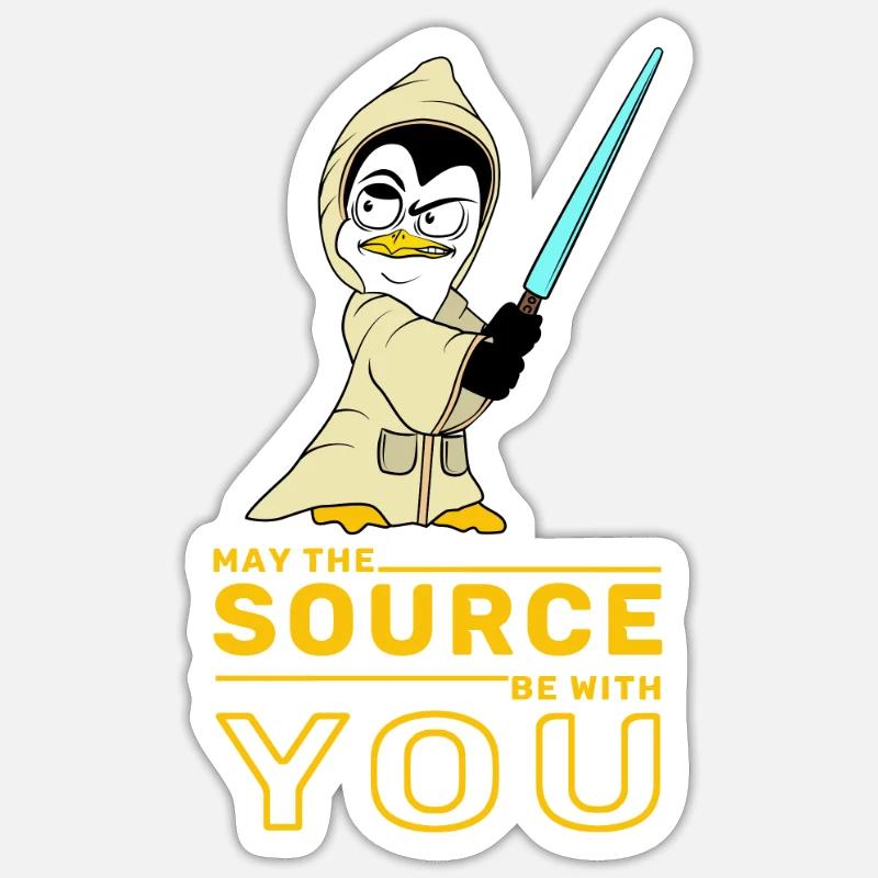 IT nerd Linux Linux penguin geek software engineer Sticker size S (10 x 10 cm)