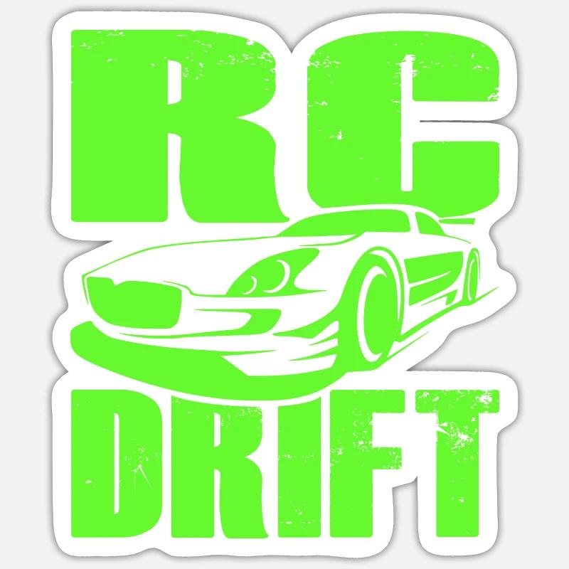 RC - drift - Sticker size S (10 x 10 cm) - white matte