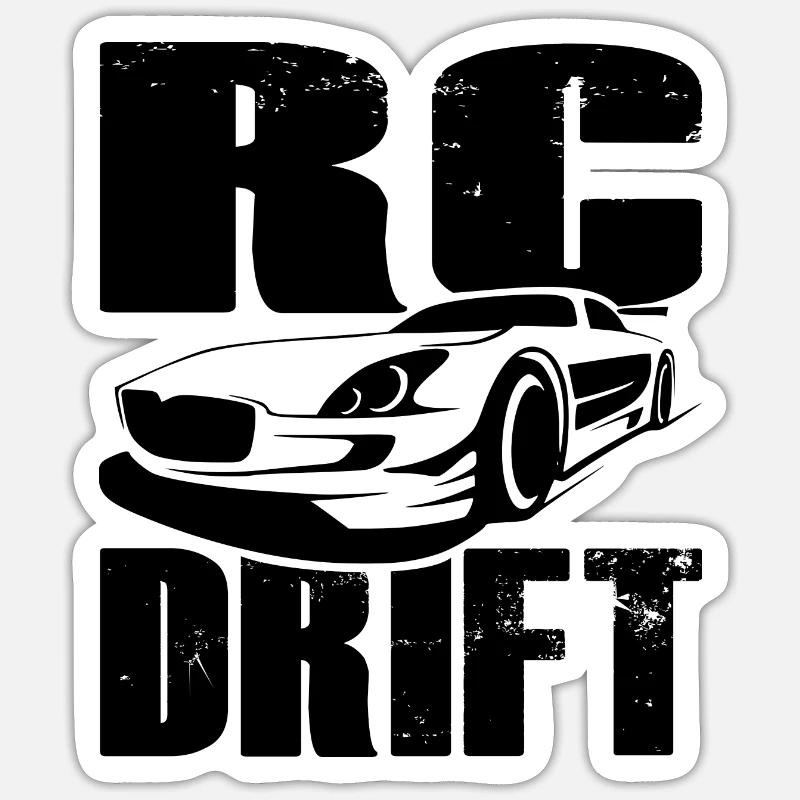 RC - dérive - Sticker taille S (10 x 10 cm) - blanc mat