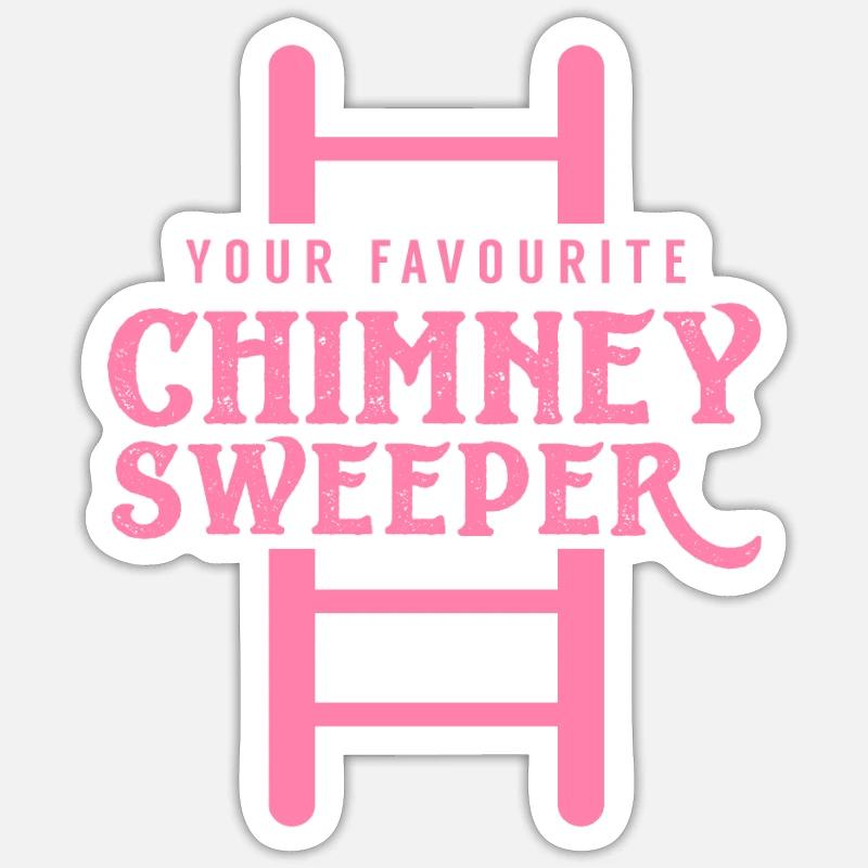 Schornsteinfegerin - Sticker Größe S (10 x 10 cm) - Mattweiß