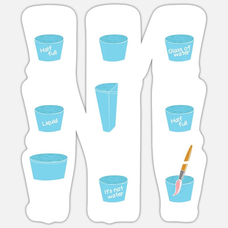 Verre à eau Mindset Sticker taille S (10 x 10 cm)