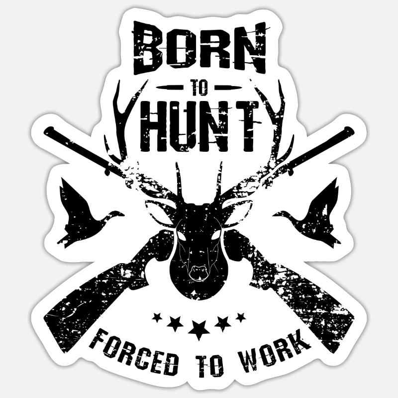 Hunter - Sticker size S (10 x 10 cm) - white matte