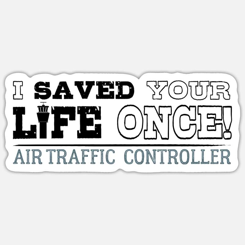 air Traffic Controller - Sticker size S (10 x 10 cm) - white matte