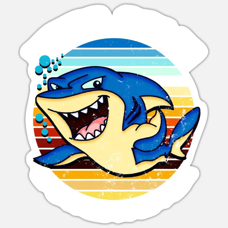 requin Sticker taille S (10 x 10 cm)