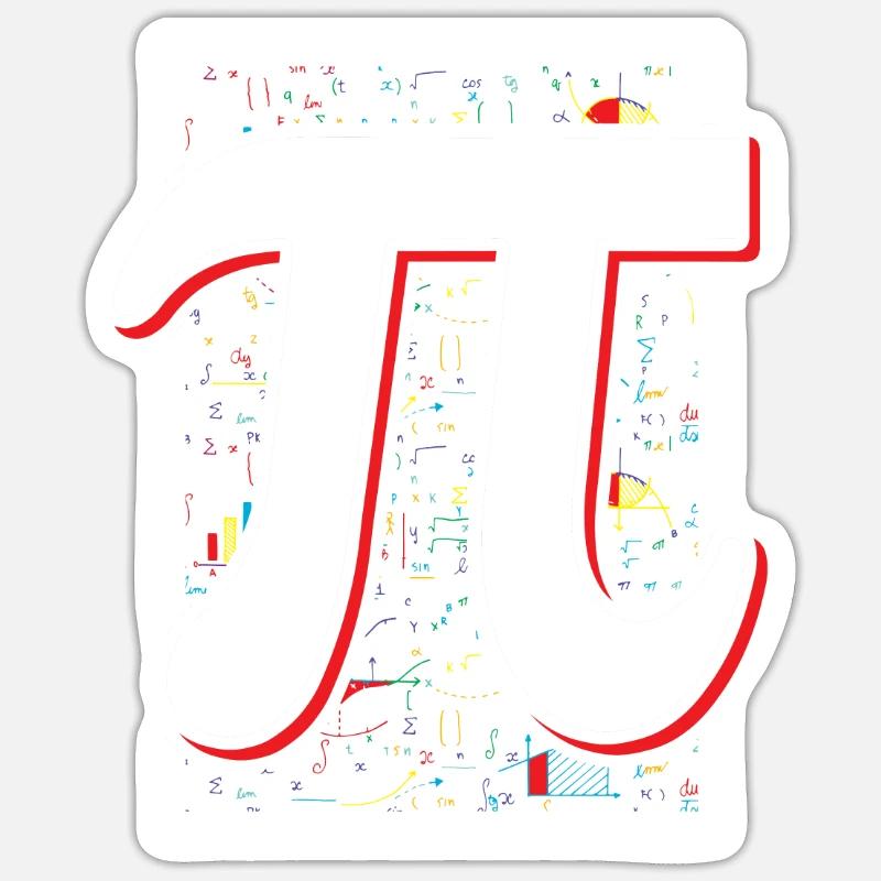 mathematics - Sticker size S (10 x 10 cm) - white matte