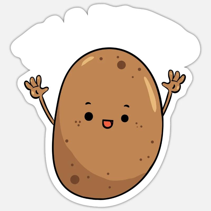 I'm A Potato - Sticker Größe S (10 x 10 cm) - Mattweiß