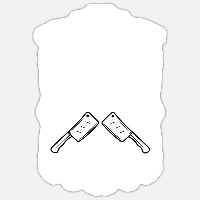 Metzger Fleischzerleger Geschenke Fleisch Sticker Größe S (10 x 10 cm)