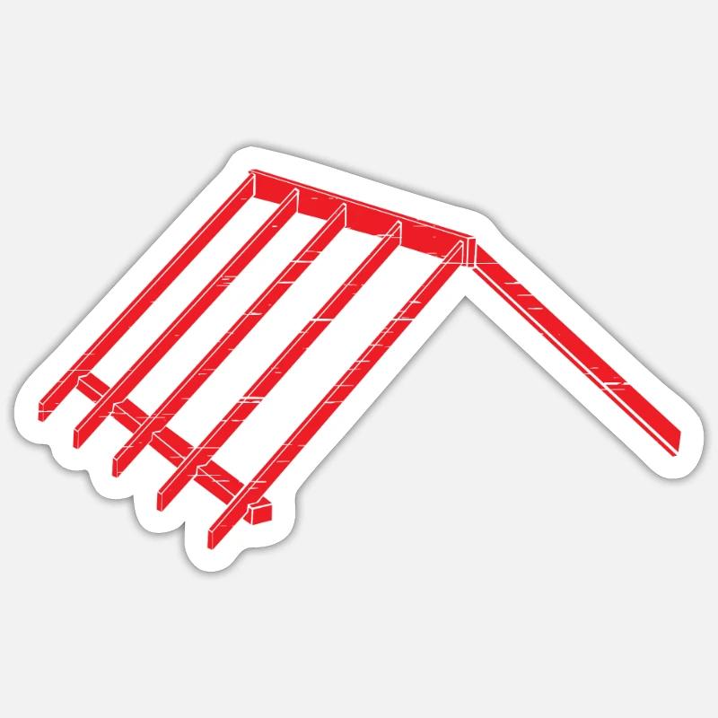 Couvreur - Sticker taille S (10 x 10 cm) - blanc mat