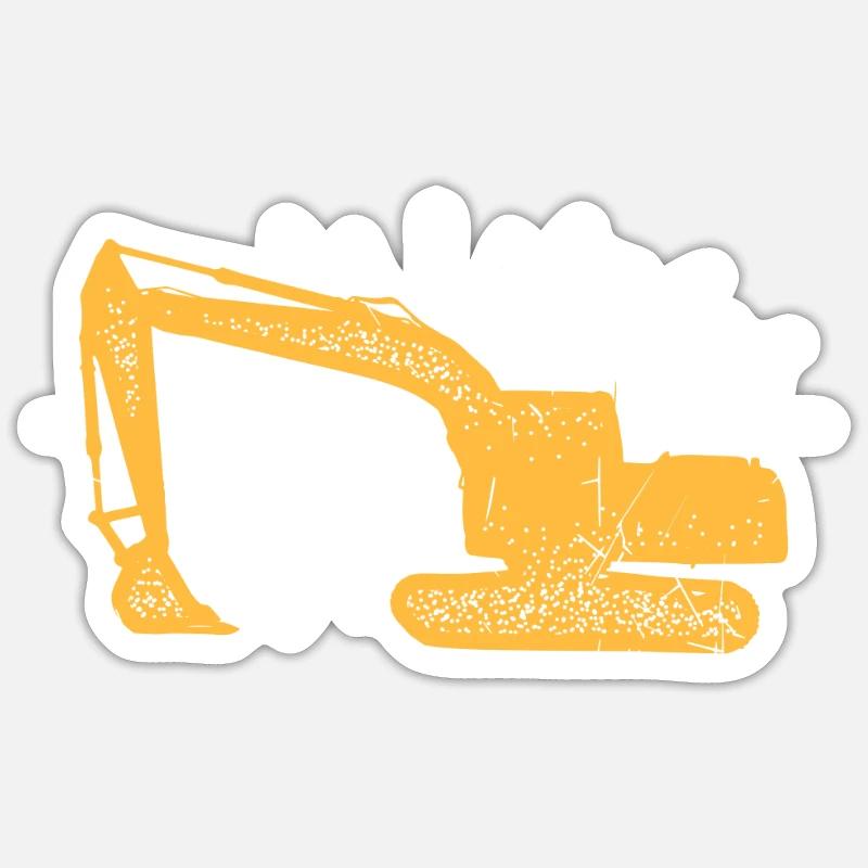 Baggerfahrer Sticker Größe S (10 x 10 cm)