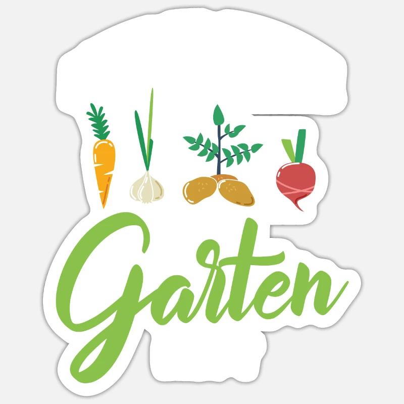 Ich Habe Keine Zeit Der Garten Ruft - Sticker Größe S (10 x 10 cm) - Mattweiß