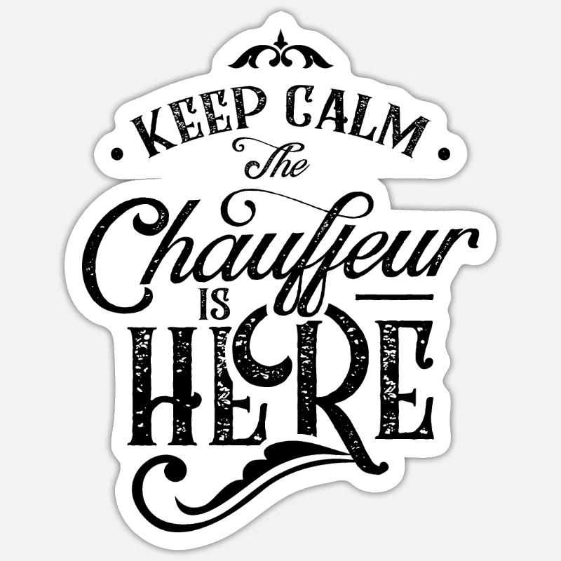 Chauffeur Équipe Mariage Chauffeur Chauffeur Chauffeur Sticker taille S (10 x 10 cm)