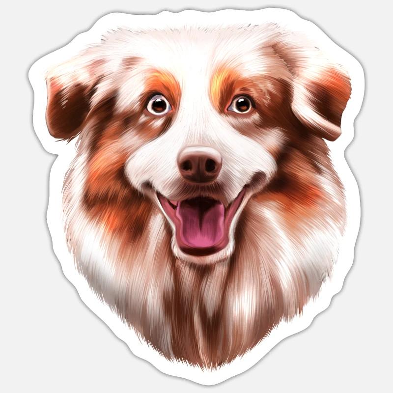 Australian Shepherd Aussie Sticker taille S (10 x 10 cm)