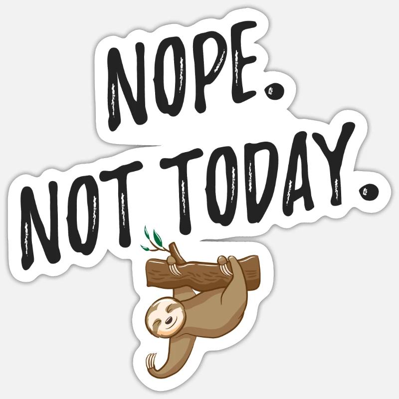 sloth - Sticker size S (10 x 10 cm) - white matte