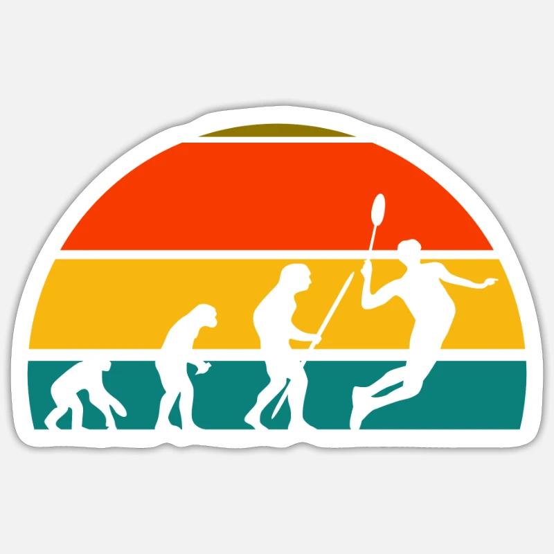 Badminton - Sticker size S (10 x 10 cm) - white matte