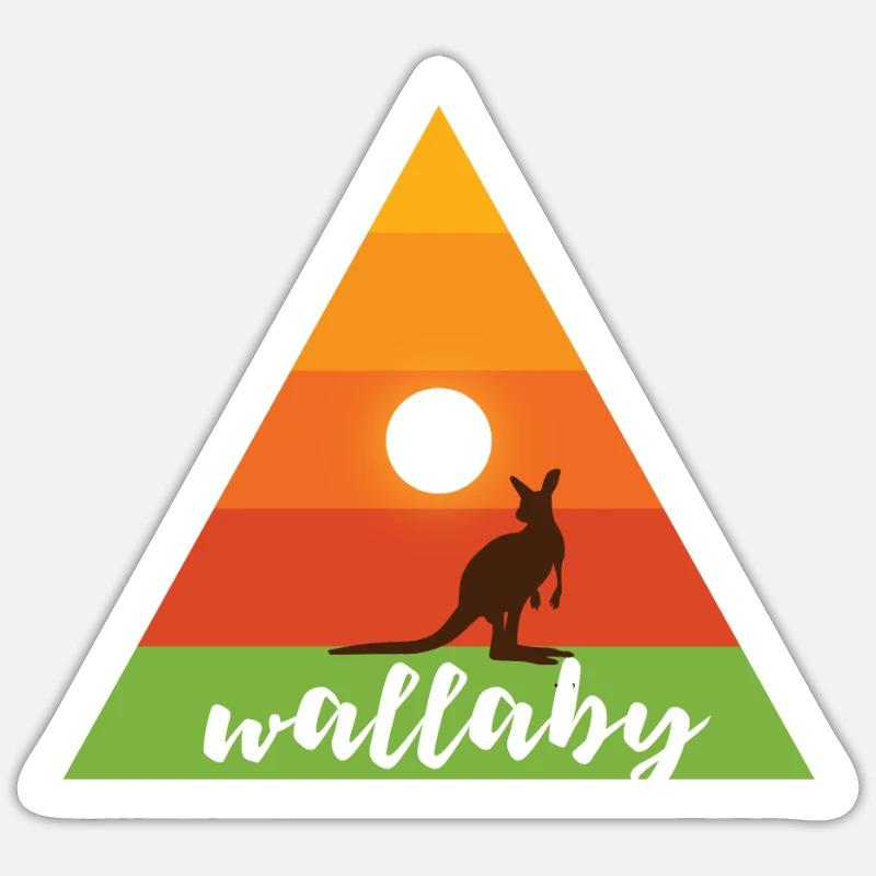 Wallaby triangle triangle Sticker size S (10 x 10 cm)