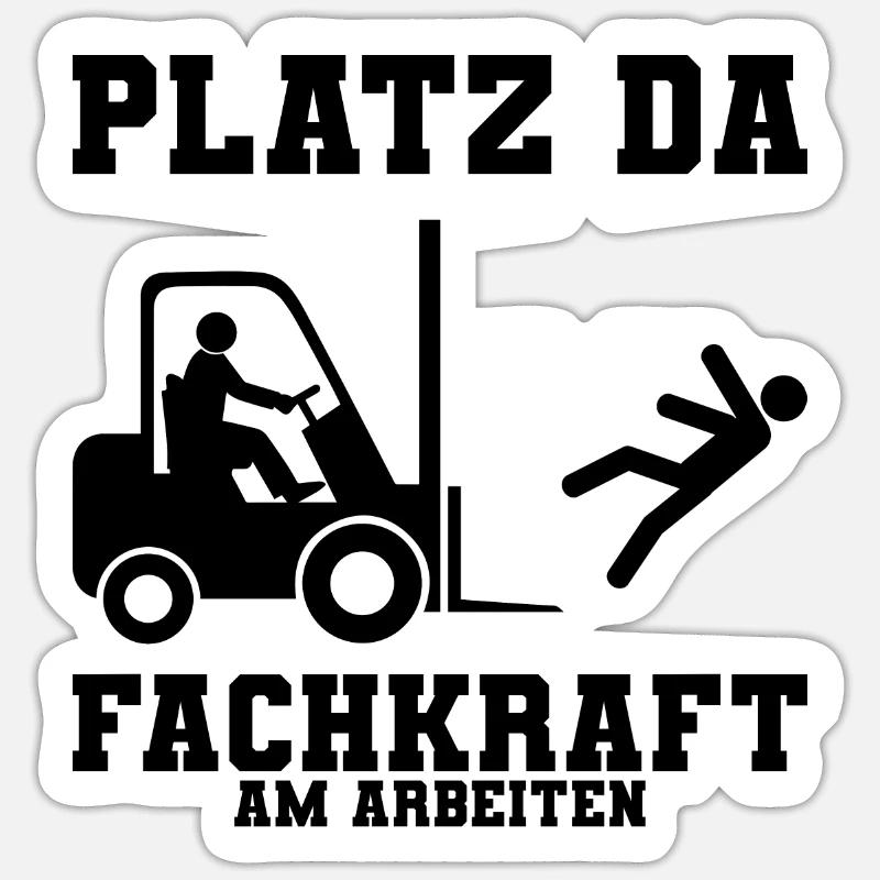 Gabelstapler Sticker Größe S (10 x 10 cm)
