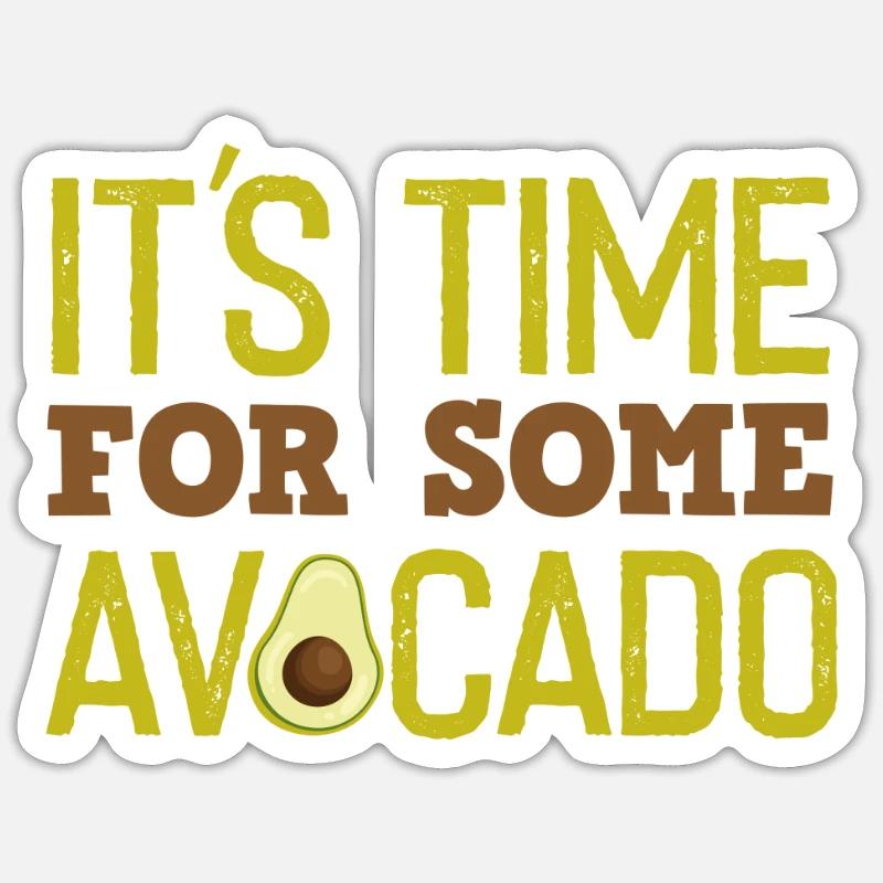 avocado - Sticker size S (10 x 10 cm) - white matte