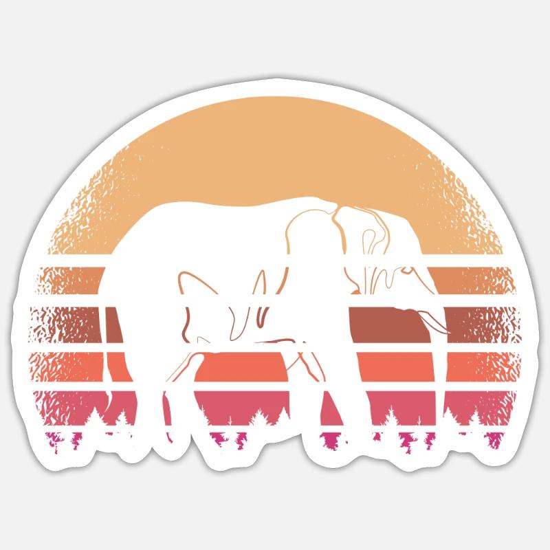 elephant - Sticker size S (10 x 10 cm) - white matte