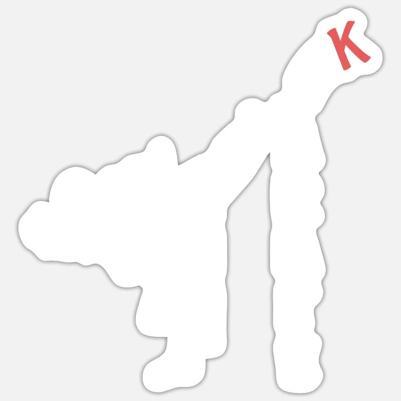 Karate K - Sticker size S (10 x 10 cm) - white matte