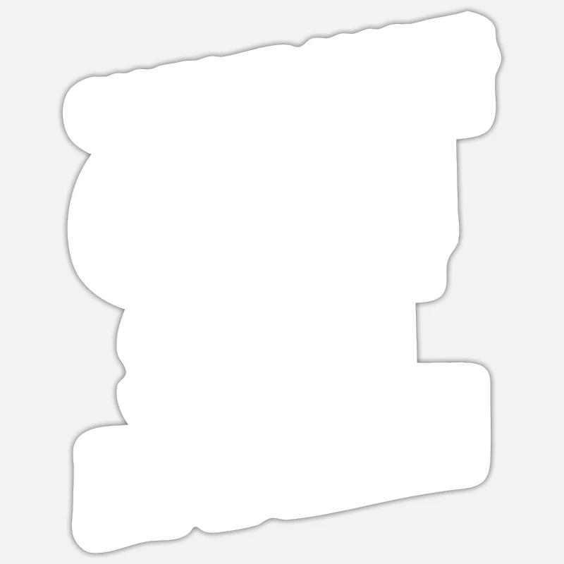 Backen Gebäck - Sticker Größe S (10 x 10 cm) - Mattweiß