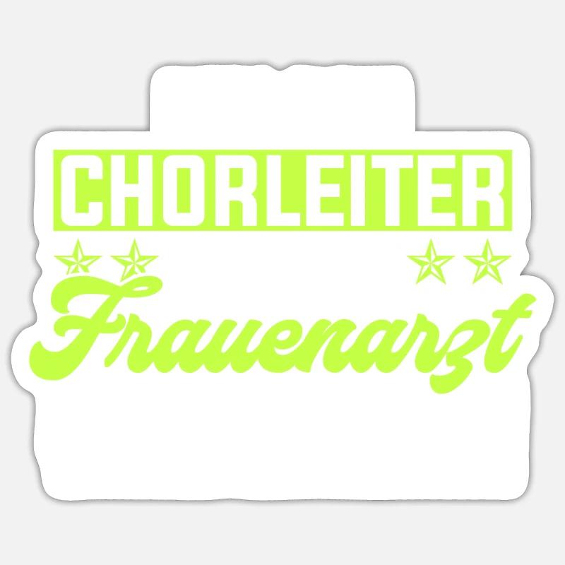 Chorleiter Dirigent Tenor Geschenk & Chorleiterin Sticker Größe S (10 x 10 cm)