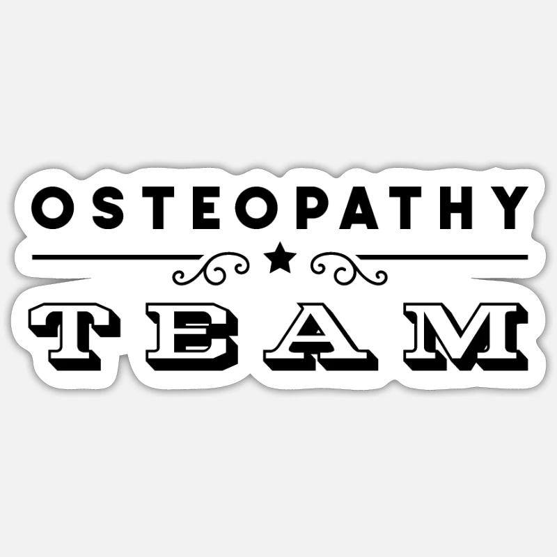 Heilpraxis Osteopathie Osteopathin Osteopath Team - Sticker taille S (10 x 10 cm) - blanc mat