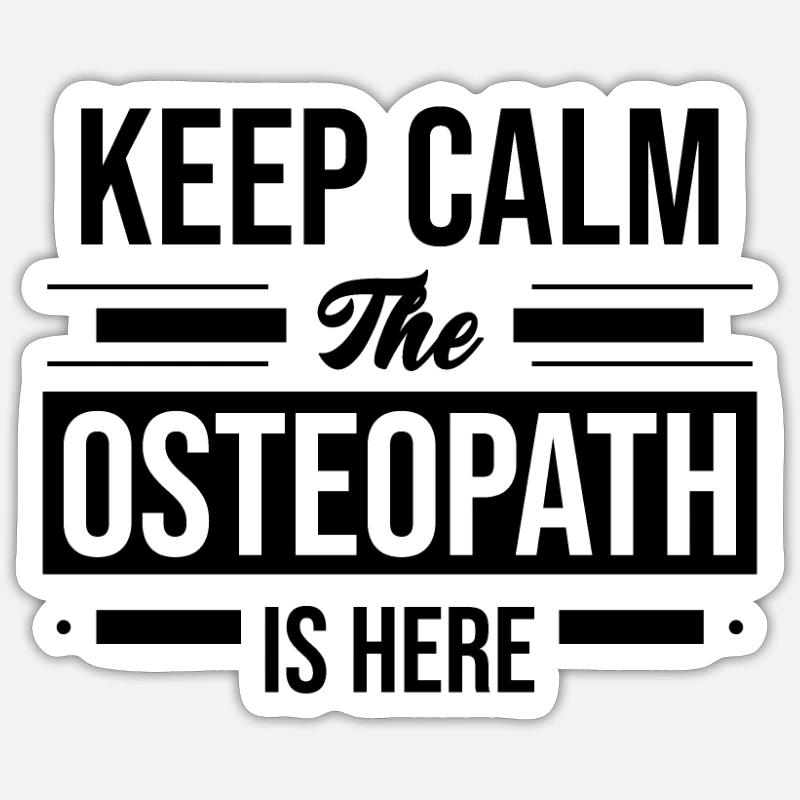 ostéopathe - Sticker taille S (10 x 10 cm) - blanc mat