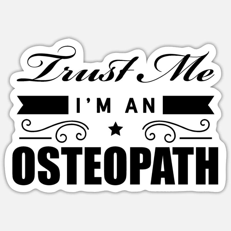 osteopath - Sticker size S (10 x 10 cm) - white matte