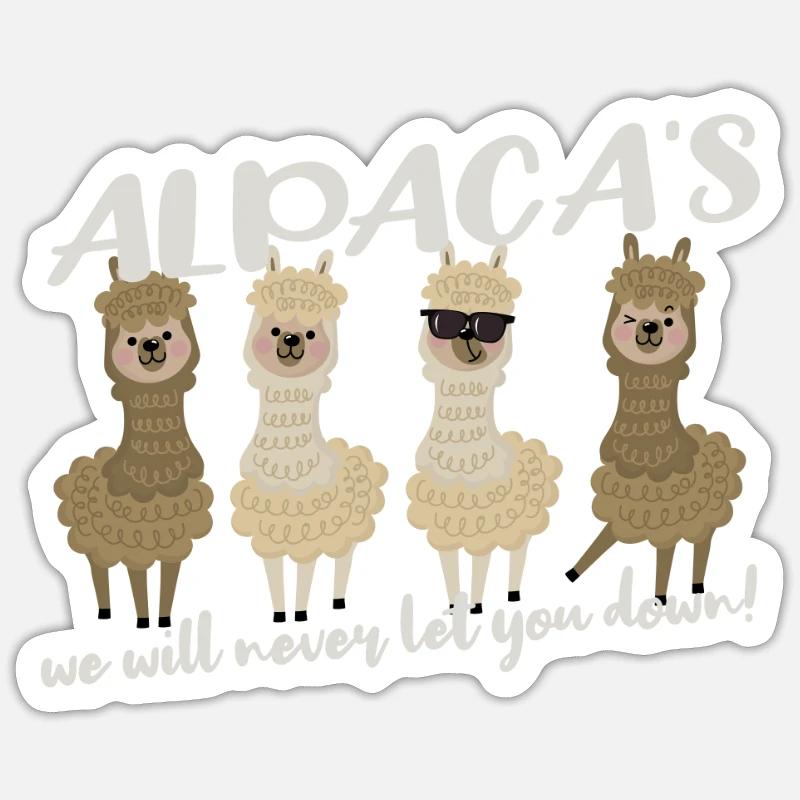 Alpaka Sticker Größe S (10 x 10 cm)