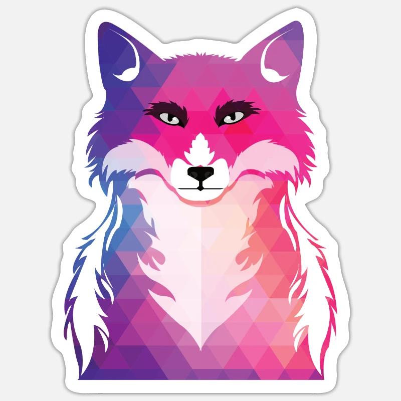 Fuchs - Sticker Größe S (10 x 10 cm) - Mattweiß