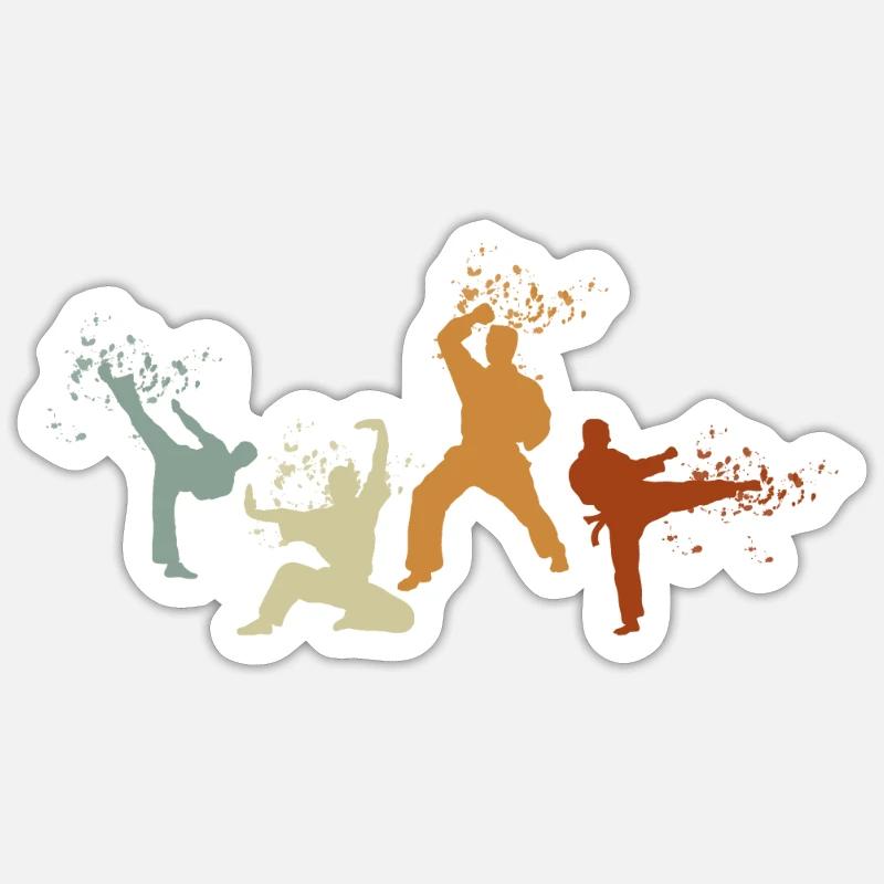 karate - Sticker size S (10 x 10 cm) - white matte