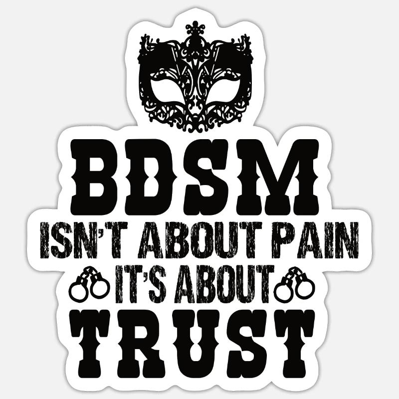 Ensemble bdsm - Sticker taille S (10 x 10 cm) - blanc mat