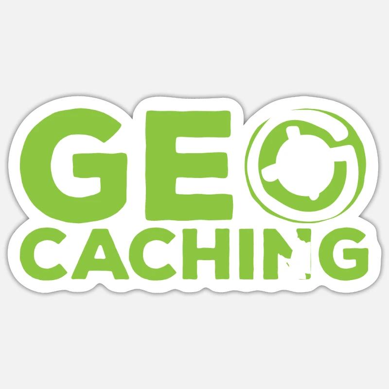 Geocaching loisirs au nom - Sticker taille S (10 x 10 cm) - blanc mat