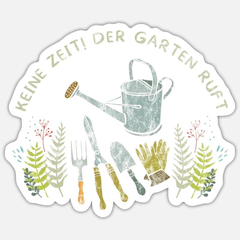 Gärtner Spruch - Sticker Größe S (10 x 10 cm) - Mattweiß