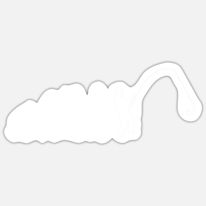 Angler Evolution Idée de cadeau - Sticker taille S (10 x 10 cm) - blanc mat