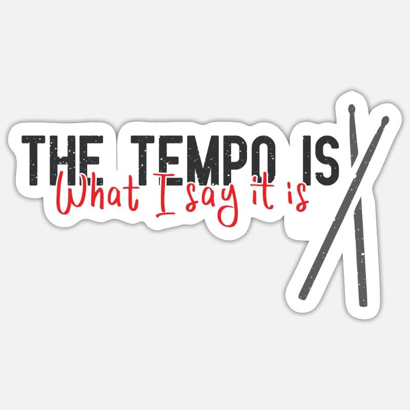 drummer - Sticker size S (10 x 10 cm) - white matte